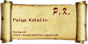 Palya Katalin névjegykártya